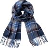 Navy Blue Gray Tartan