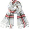 Stewart White Black Green Red Tartan